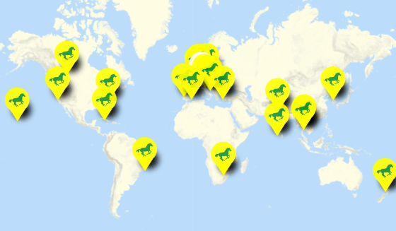 Map of cross-border students collaboration environmental projects and institutions