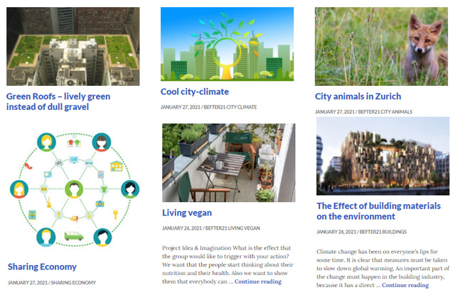 City Climate contributions by collaborative student' projects